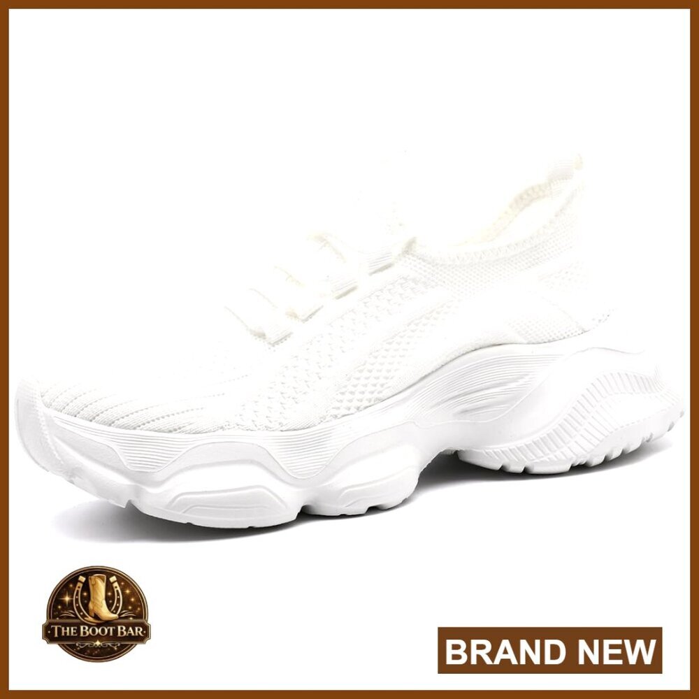 Platform Sneakers with 2 Inch Height Increase, Non-Slip Walking Shoes for Work